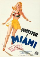 Moon Over Miami - Swedish Movie Poster (xs thumbnail)