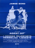 On Her Majesty&#039;s Secret Service - Danish Movie Poster (xs thumbnail)