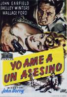 He Ran All the Way - Spanish Movie Poster (xs thumbnail)