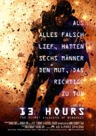 13 Hours: The Secret Soldiers of Benghazi - German Movie Poster (xs thumbnail)