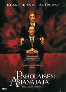 The Devil&#039;s Advocate - Finnish DVD movie cover (xs thumbnail)