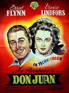 Adventures of Don Juan - French Movie Poster (xs thumbnail)