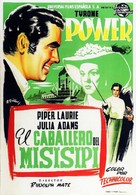 The Mississippi Gambler - Spanish Movie Poster (xs thumbnail)