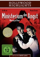 Ministry of Fear - German DVD movie cover (xs thumbnail)