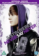Justin Bieber: Never Say Never - British DVD movie cover (xs thumbnail)
