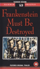 Frankenstein Must Be Destroyed - British VHS movie cover (xs thumbnail)