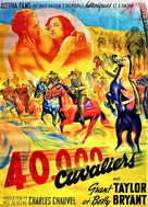 40,000 Horsemen - French Movie Poster (xs thumbnail)