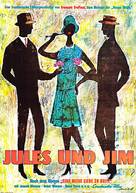 Jules Et Jim - German Movie Poster (xs thumbnail)