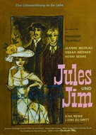 Jules Et Jim - German Movie Poster (xs thumbnail)