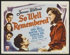 So Well Remembered - Movie Poster (xs thumbnail)