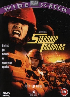 Starship Troopers - British DVD movie cover (thumbnail)