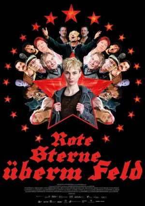 Rote Sterne überm Feld Poster