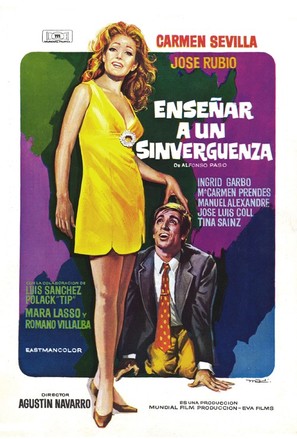 Ense&ntilde;ar a un sinverg&uuml;enza - Spanish Movie Poster (thumbnail)