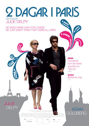 2 Days in Paris - Swedish Movie Poster (thumbnail)