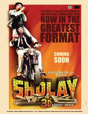 Sholay - Indian Re-release movie poster (thumbnail)