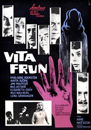 Vita frun - Swedish Movie Poster (thumbnail)