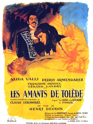 Les amants de Tol&egrave;de - French Movie Poster (thumbnail)