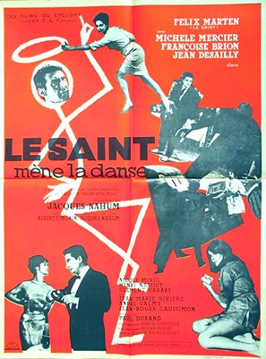 Le Saint m&egrave;ne la danse - French Movie Poster (thumbnail)