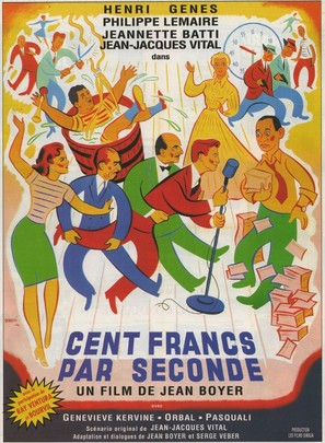 Cent francs par seconde - French Movie Poster (thumbnail)