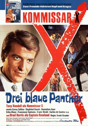 Kommissar X - Drei blaue Panther - German Movie Poster (thumbnail)