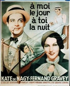 &Agrave; moi le jour, &agrave; toi la nuit - French Movie Poster (thumbnail)