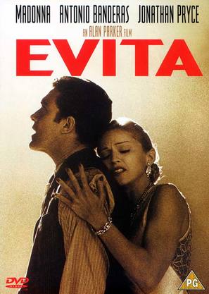 Evita - British DVD movie cover (thumbnail)