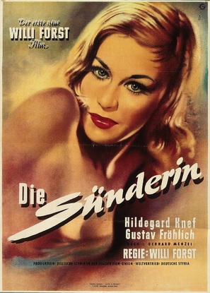 S&uuml;nderin, Die - German Movie Poster (thumbnail)