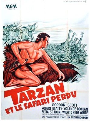 Tarzan and the Lost Safari - French Movie Poster (thumbnail)