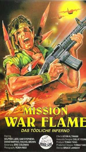 Mission War Flame - German VHS movie cover (thumbnail)