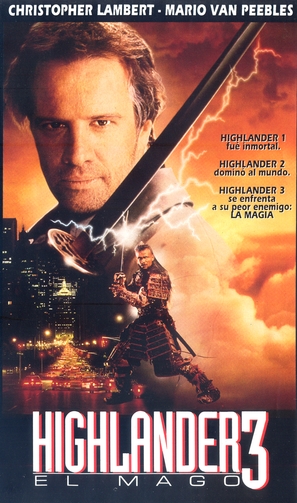 Highlander III: The Sorcerer - Argentinian VHS movie cover (thumbnail)