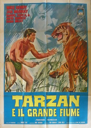 Tarzan and the Great River - Italian Movie Poster (thumbnail)