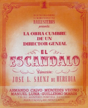 El esc&aacute;ndalo - Spanish Movie Poster (thumbnail)
