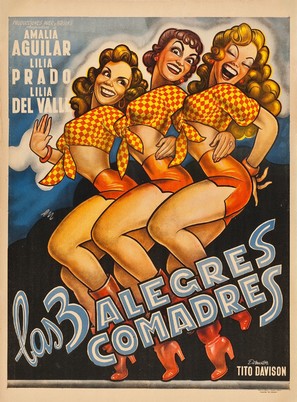 Las tres alegres comadres - Mexican Movie Poster (thumbnail)
