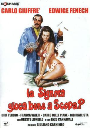 La signora gioca bene a scopa? - Italian DVD movie cover (thumbnail)