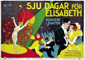Syv dager for Elisabeth - Swedish Movie Poster (thumbnail)