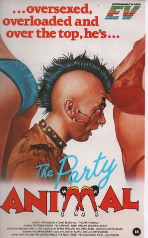 The Party Animal - British VHS movie cover (thumbnail)