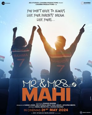 Mr. &amp; Mrs. Mahi - Indian Movie Poster (thumbnail)