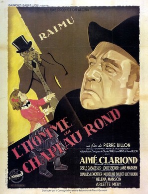 L&#039;homme au chapeau rond - French Movie Poster (thumbnail)