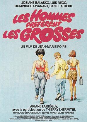 Les hommes pr&eacute;f&egrave;rent les grosses - French Movie Poster (thumbnail)
