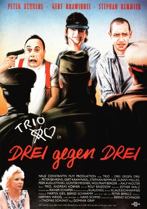 Drei gegen drei - German Movie Poster (thumbnail)