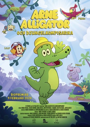 Arne Alligator och djungelkompisarna - Swedish Movie Poster (thumbnail)