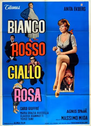 Bianco, rosso, giallo, rosa Poster