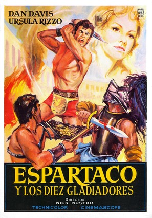 Gli invincibili dieci gladiatori - Spanish Movie Poster (thumbnail)