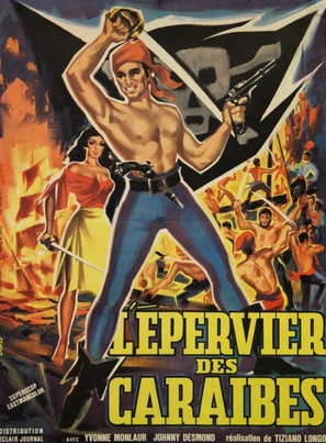 Lo sparviero dei Caraibi - French Movie Poster (thumbnail)