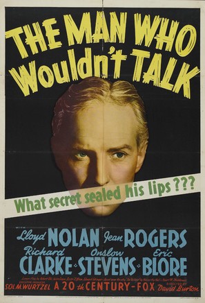 The Man Who Wouldn&#039;t Talk - Movie Poster (thumbnail)