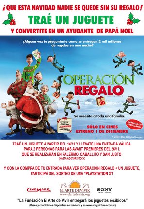 Arthur Christmas - Argentinian Movie Poster (thumbnail)