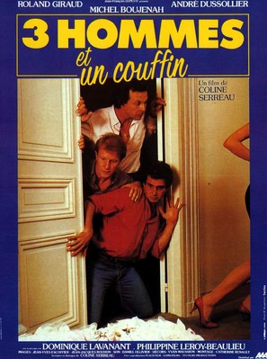 3 hommes et un couffin - French Movie Poster (thumbnail)