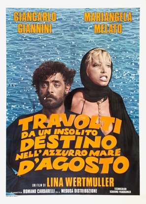 Travolti da un insolito destino nell&#039;azzurro mare d&#039;agosto - Italian Movie Poster (thumbnail)