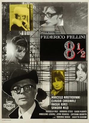 8&frac12; - Italian Movie Poster (thumbnail)