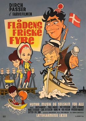 Fl&aring;dens friske fyre - Danish Movie Poster (thumbnail)